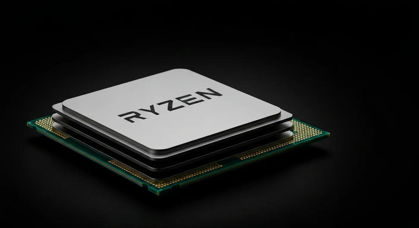 AMD Ryzen processor featuring 3D V-Cache technology with stacked L3 cache die