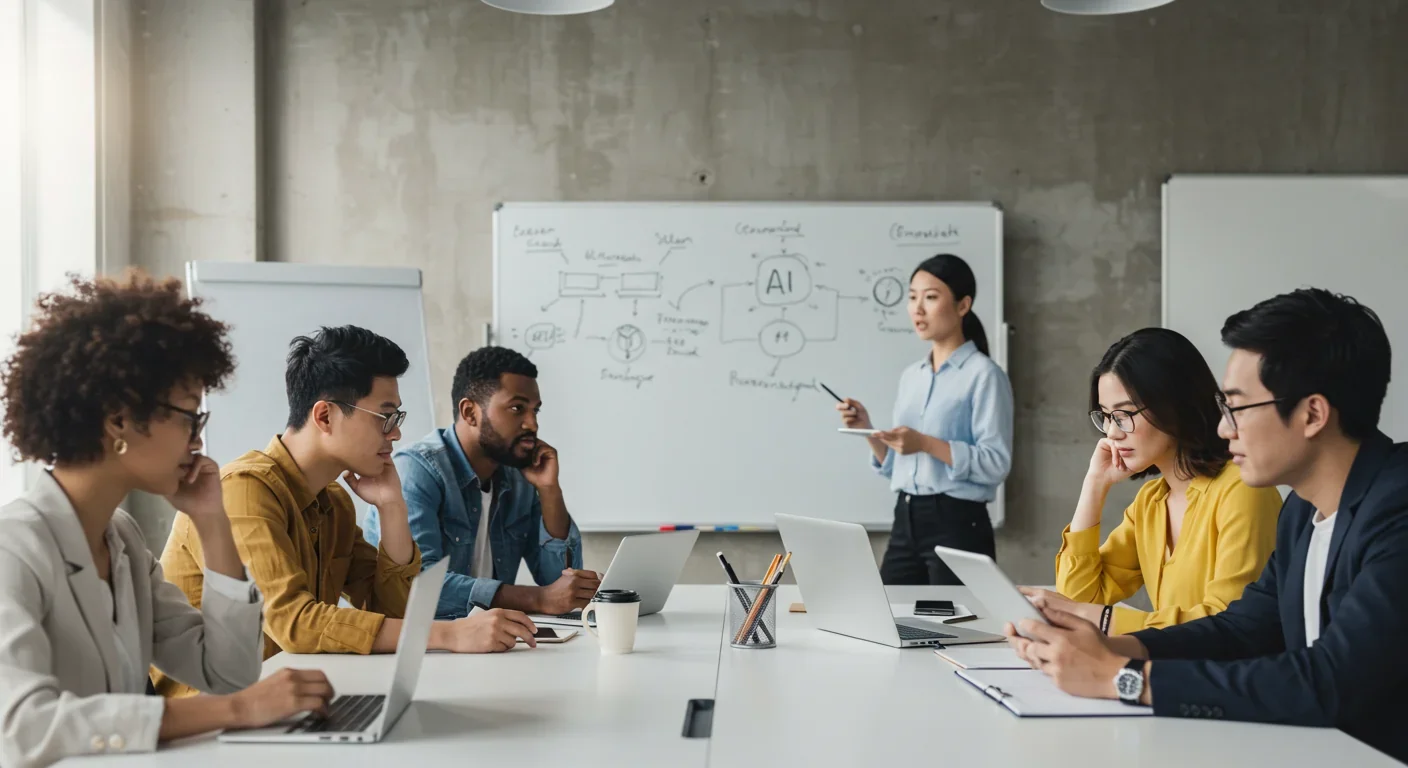 Students and educators learning about AI hallucinations and verification techniques