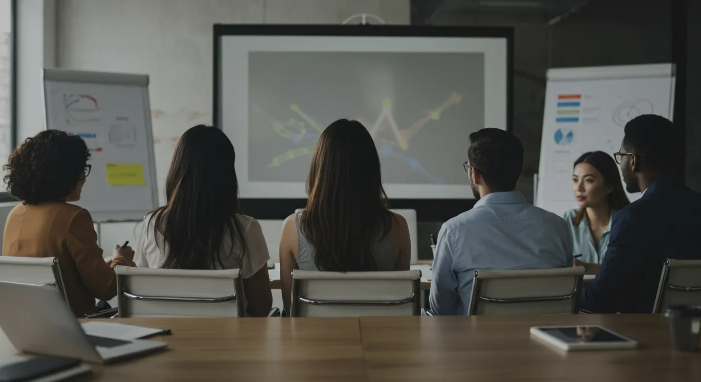 Audience watching and reacting to technology demonstration