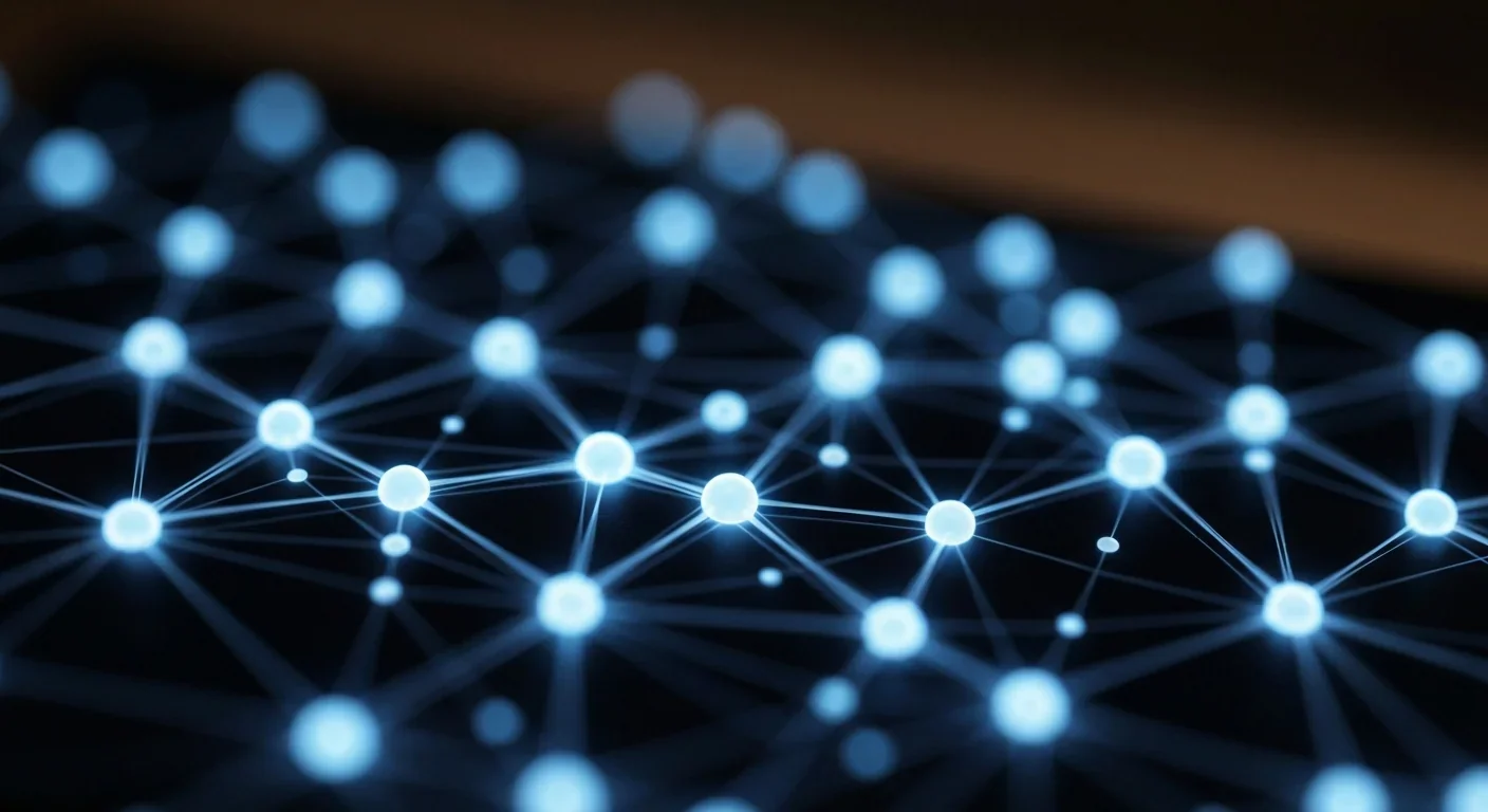 Abstract network visualization showing interconnected optimization pathways and decision nodes