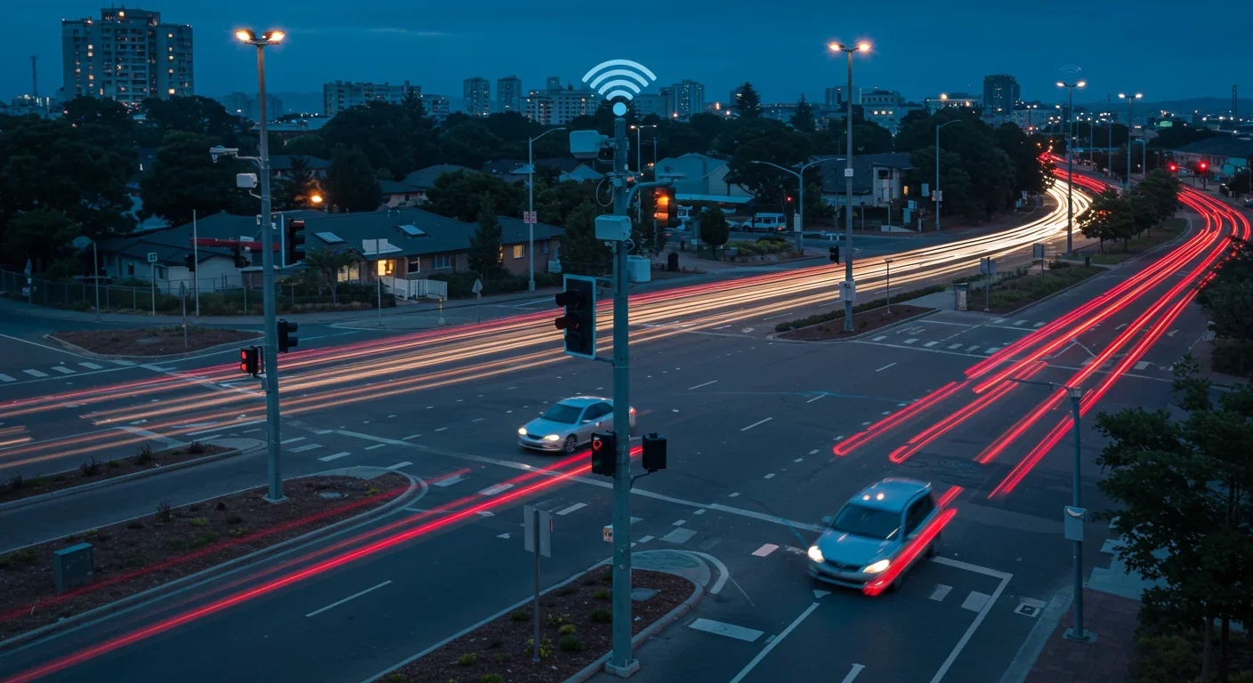 Smart city intersection with edge computing sensors and connected vehicle infrastructure