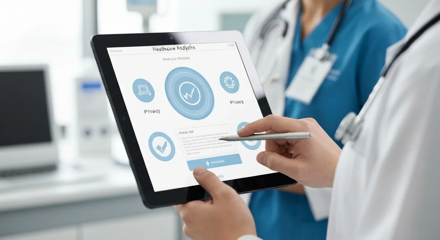 Healthcare professional accessing patient data securely through confidential computing technology