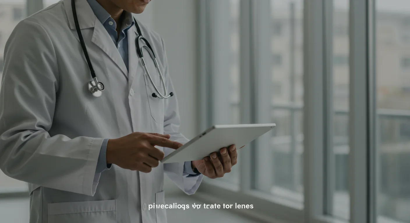 Healthcare professional using secure encrypted technology to protect patient data privacy