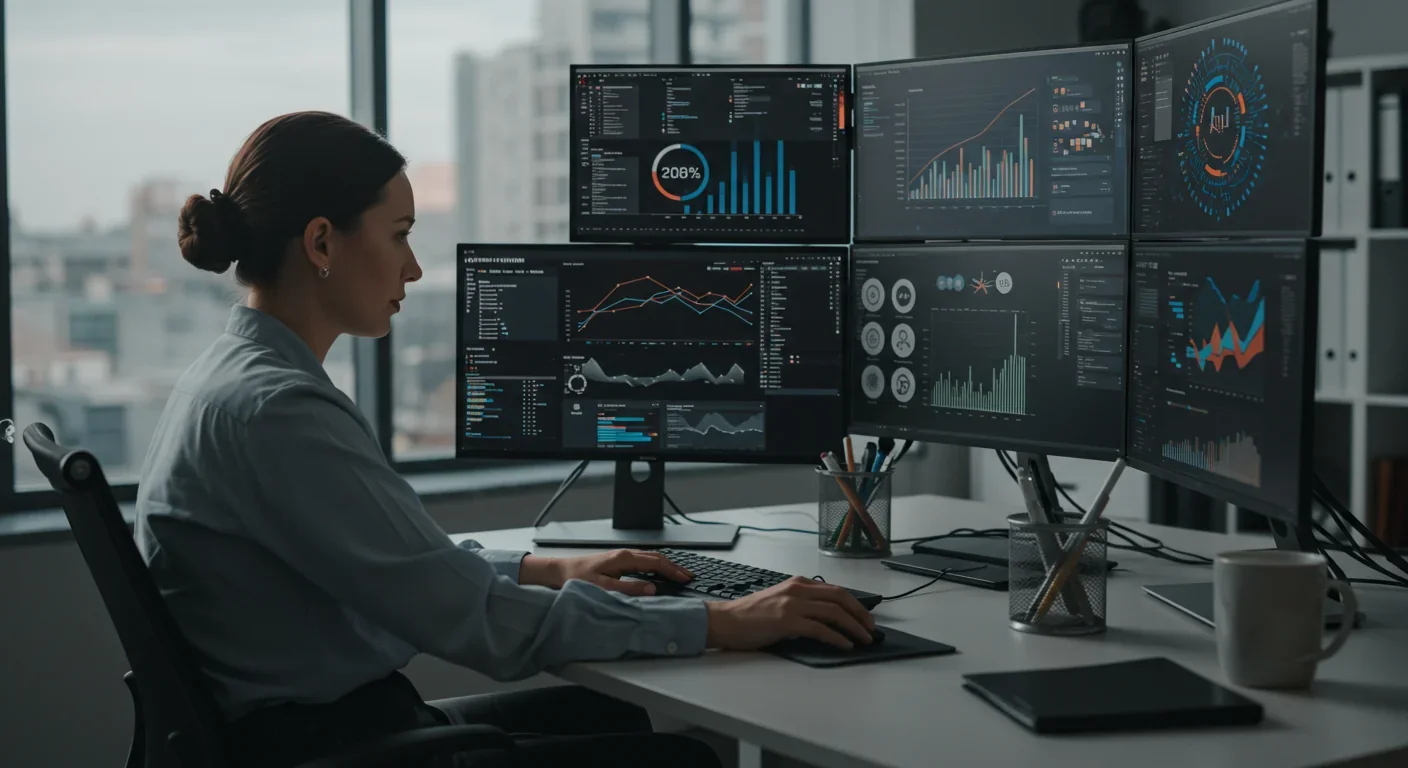 Small business owner implementing no-code AI solutions for business automation