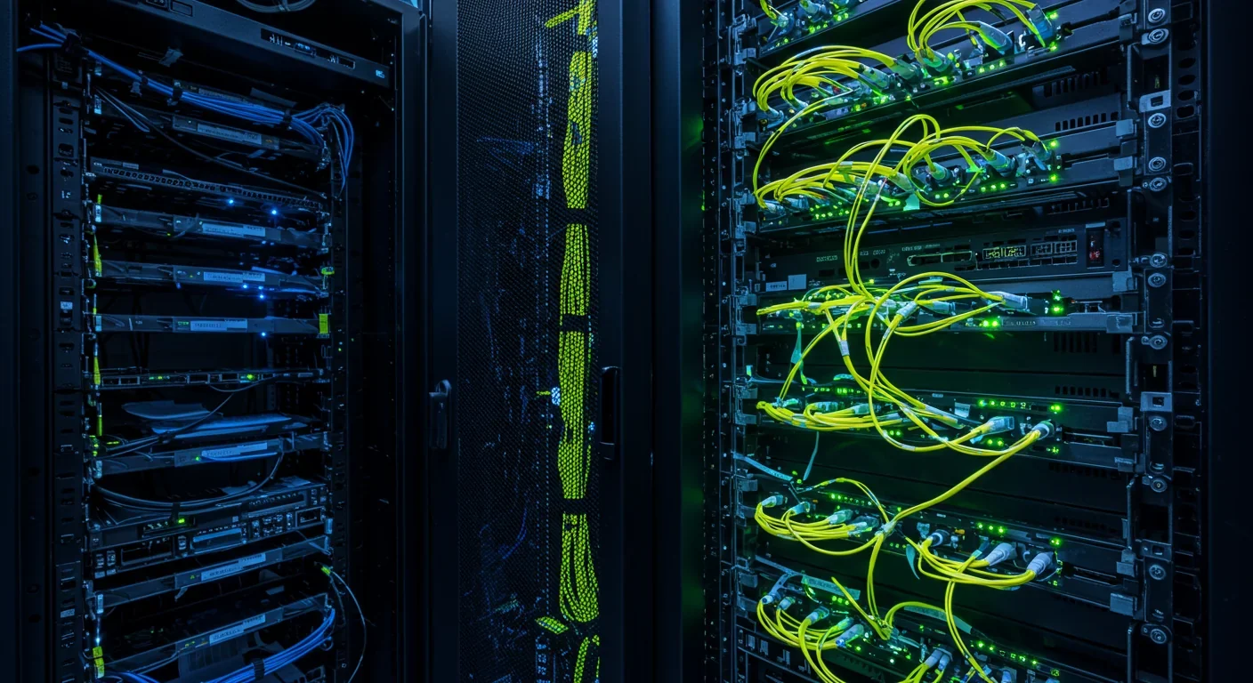 Data center servers with optical fiber interconnects