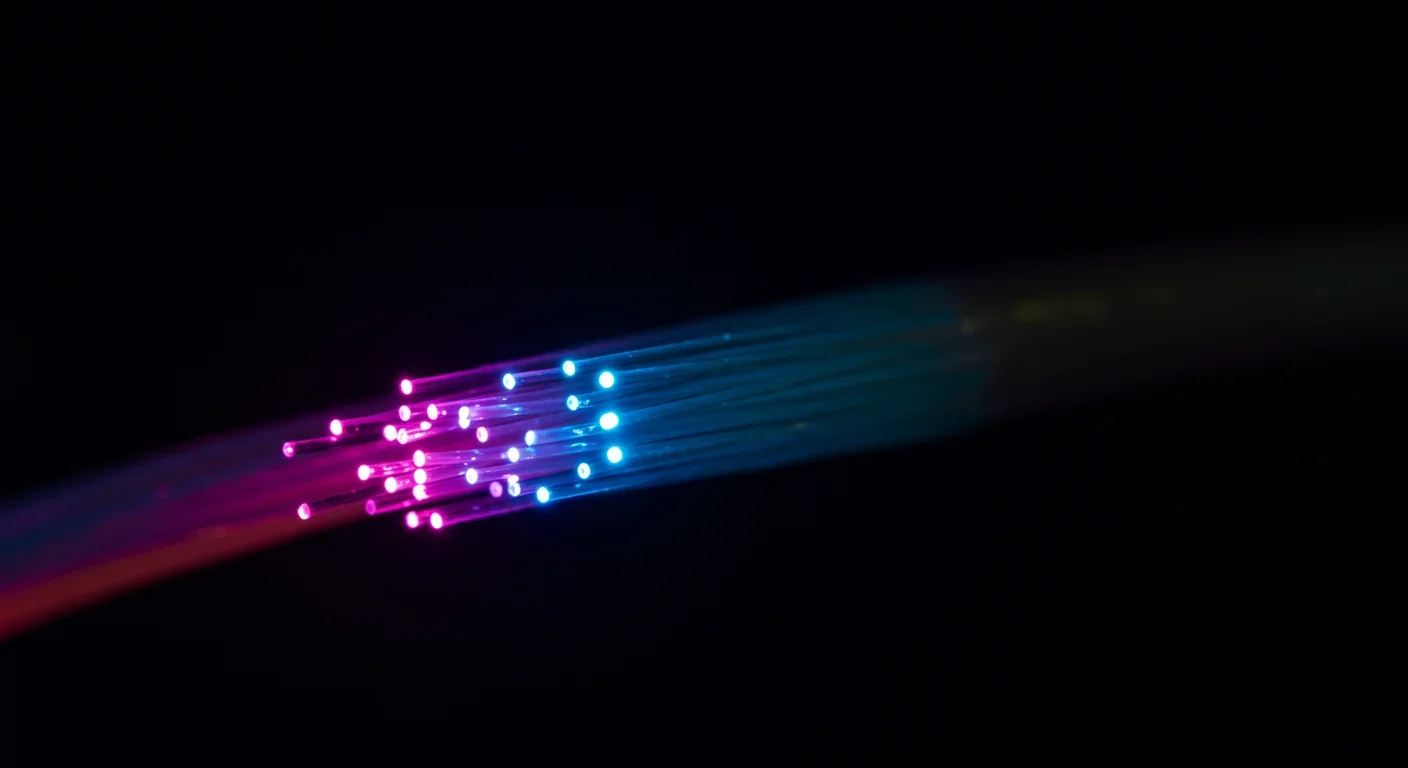Fiber-optic cable carrying quantum and classical signals in a hybrid network