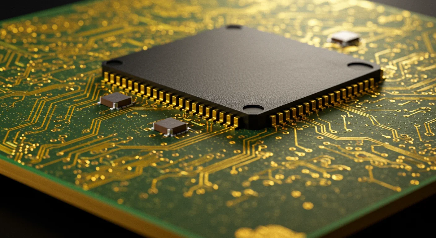 Close-up of GPU processor die showing tensor core architecture