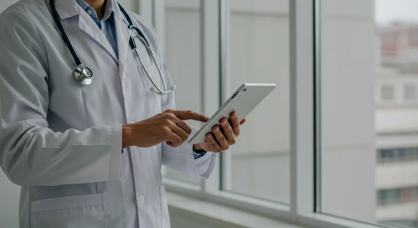 Healthcare professional using digital technology with privacy-preserving systems